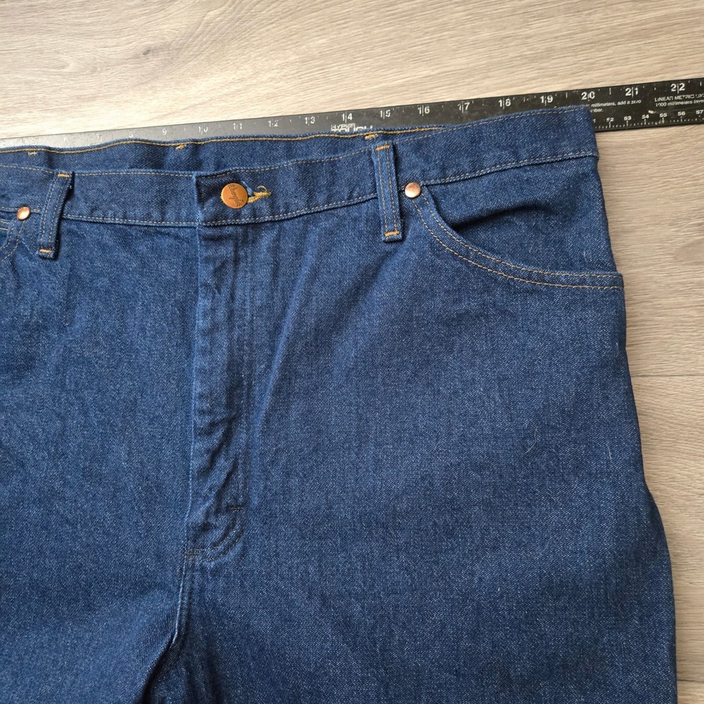 Wrangler Blue Jeans 40x30 Cowboy Cut Slim Fit 936PWD Denim Western Straight Leg - Picture 5 of 7